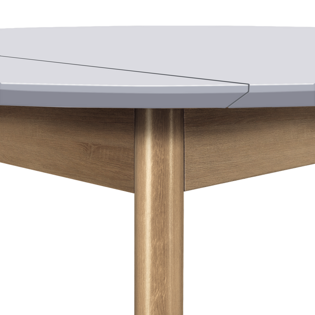 Dining Table 'Orion Classic Drop Leaf' 40" x (20-40)", Oak/White