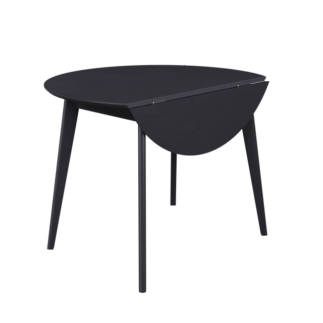 Dining Table 'Orion Classic Drop Leaf' 40" x (20-40)", Black