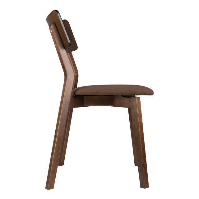Dining Chair Minkar Set of 2, Walnut/Coffee