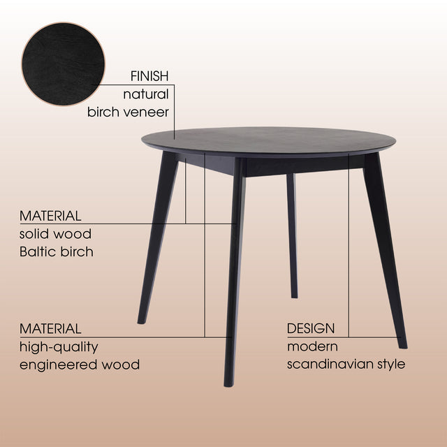 Dining Table Orion Classic 37", Black