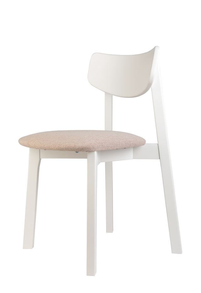Dining Chair Vega Set of 2, White/Сaramel