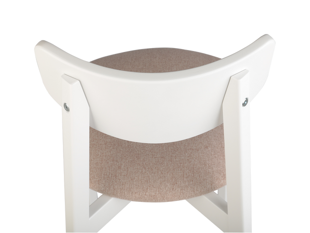 Dining Chair Vega Set of 2, White/Сaramel