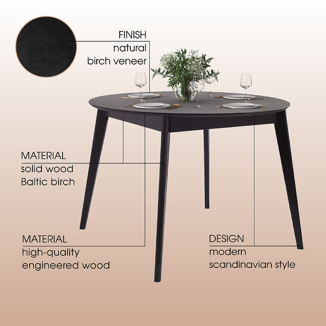 Dining Table Orion Classic 45", Black