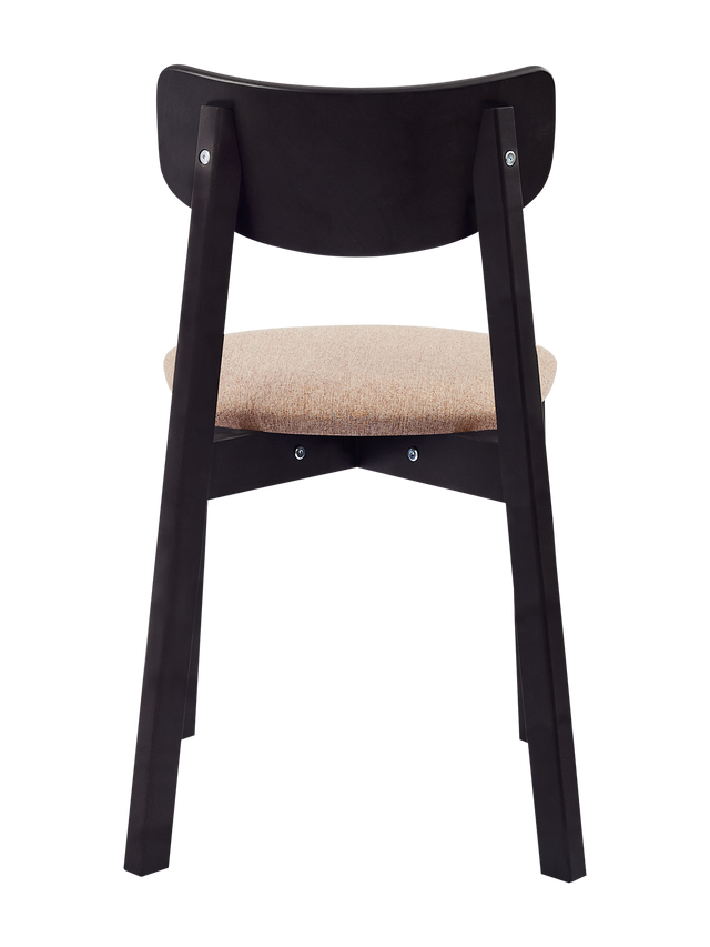 Dining Chair Vega Set of 2, Black/Caramel