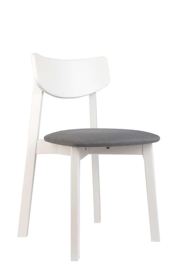 Dining Chair Vega Set of 2, White/Grey