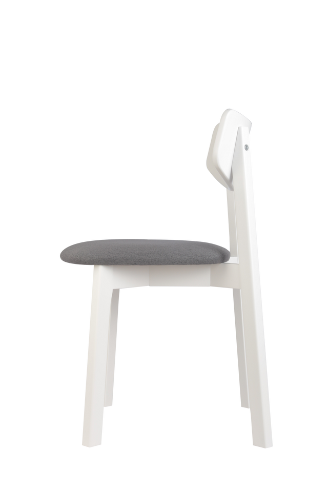 Dining Chair Vega Set of 2, White/Grey