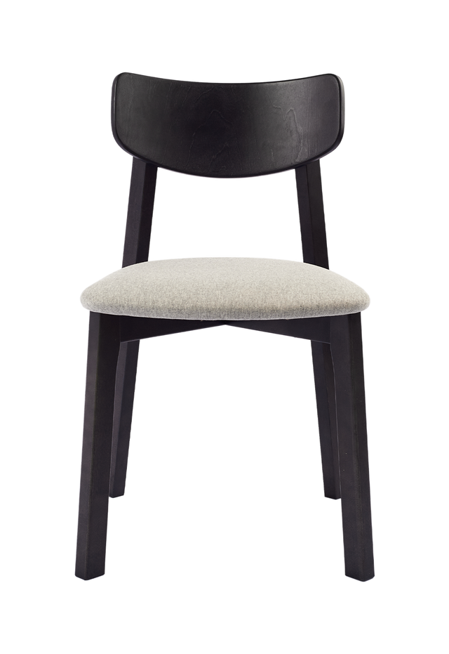 Dining Chair Vega Set of 2, Black/Silver