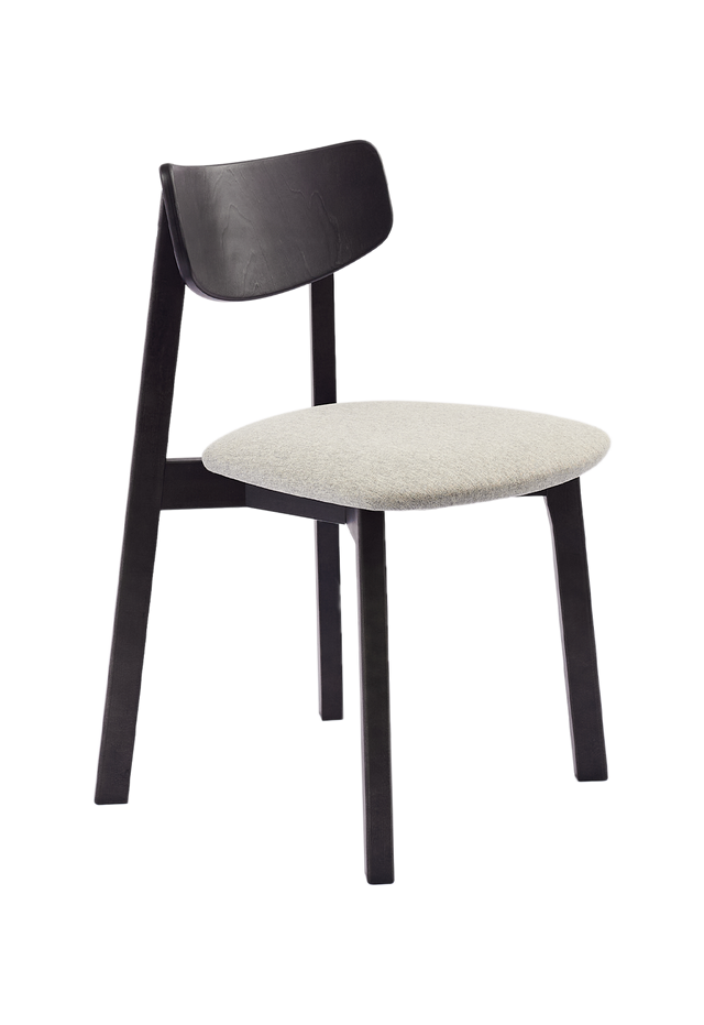 Dining Chair Vega Set of 2, Black/Silver