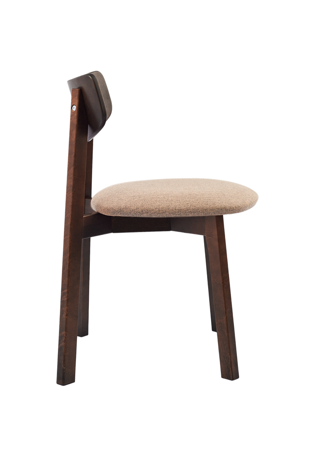 Dining Chair Vega Set of 2, Walnut/Sand