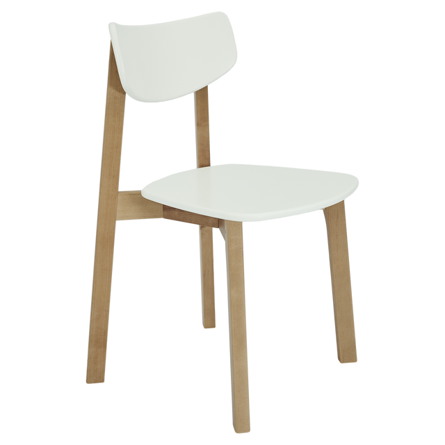Dining Chair Vega Set of 2, Oak/White